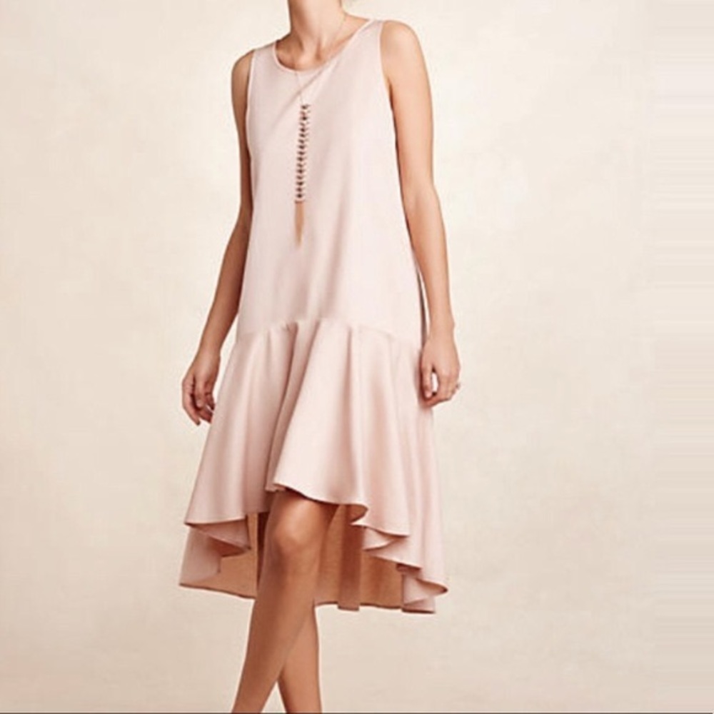 Anthro. Maeve Pink Camellia Maxi (xs)